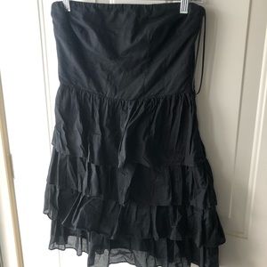 Express Strapless Black Dress